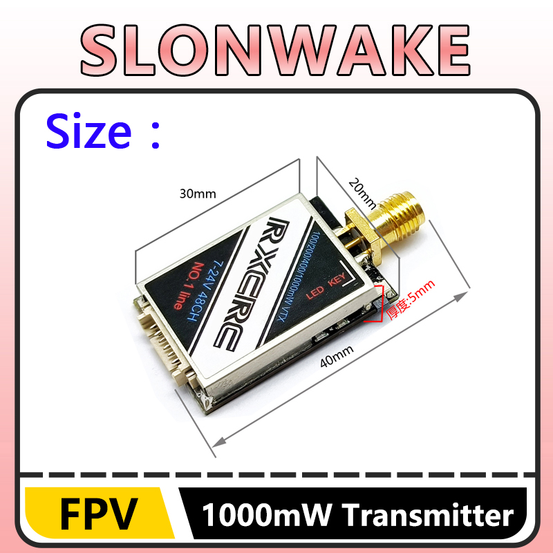 SLONWAKE  5.8G 48CH 1W VTX 100 - Fpv Drone Frame ulasan dan harga